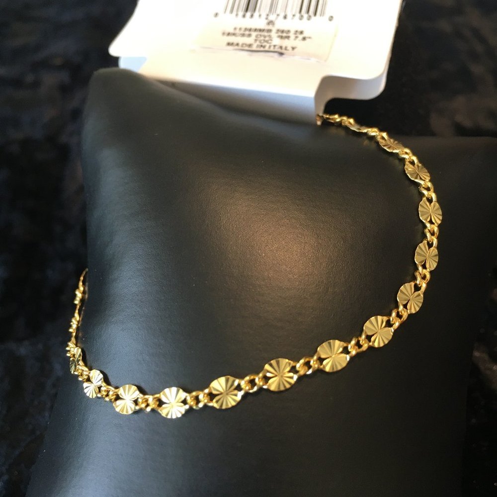 Elegant 18K gold over silver bracelet